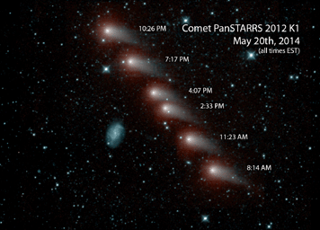 PIA18460: Infrared View of a Comet and Distant Galaxy