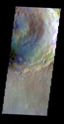 PIA18991: Calahorra Crater - False Color