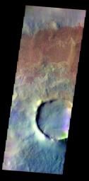 PIA19427: Tikhov Crater - False Color