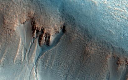 PIA19862: Gullies on the Wall of an Unnamed Crater in Utopia Planitia