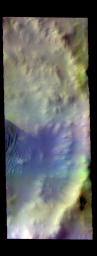 PIA20640: Wegener Crater Dunes - False Color