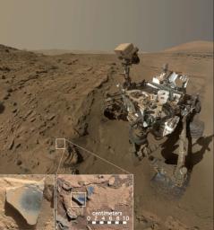 PIA20752: NASA's Curiosity at Site of Clues About Ancient Oxygen