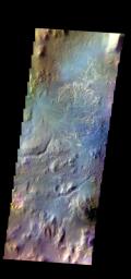 PIA21161: Eberswalde Crater - False Color