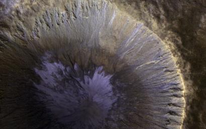 PIA21593: A Winter's View of a Gullied Crater