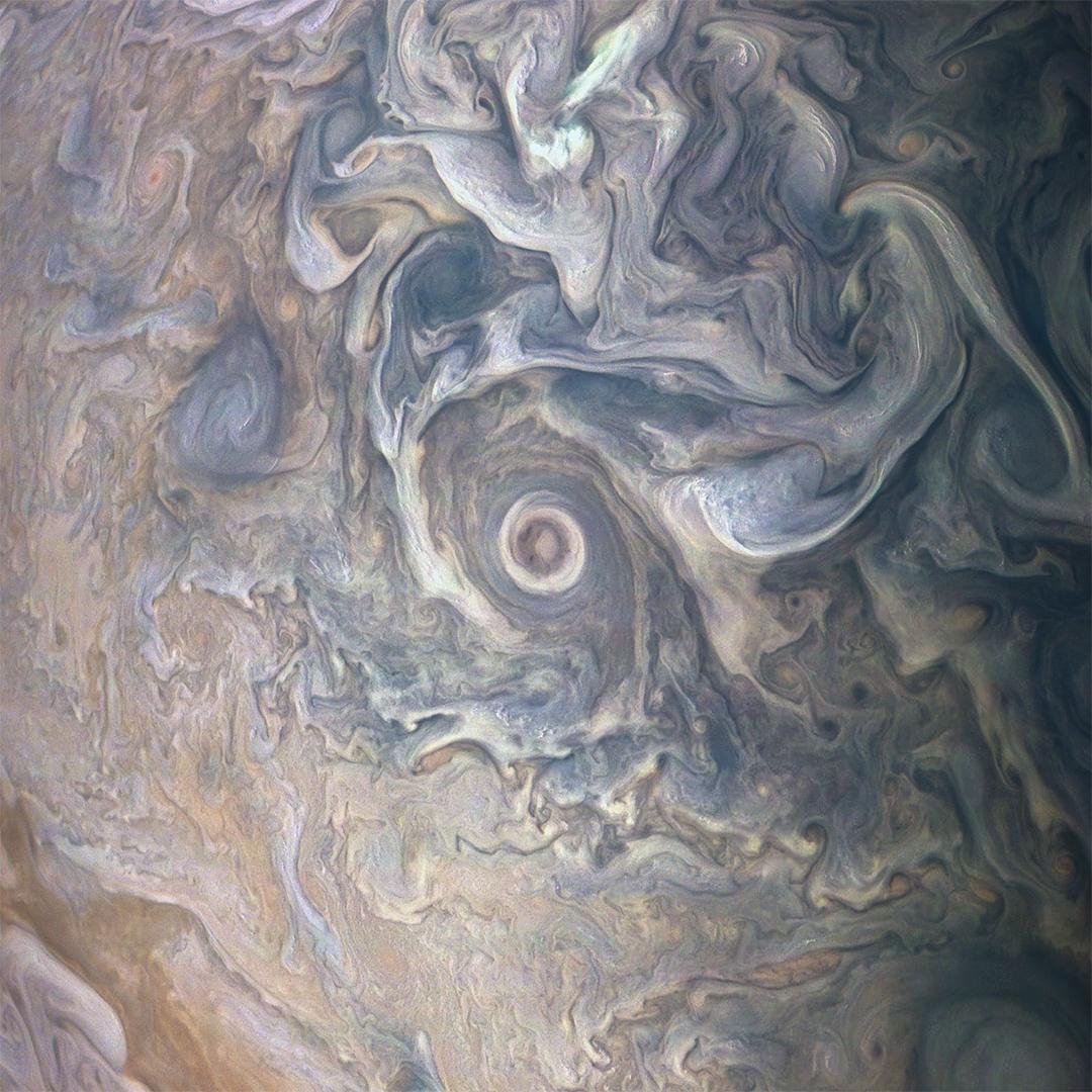 PIA22687: Jupiter's Swirling Cloudscape