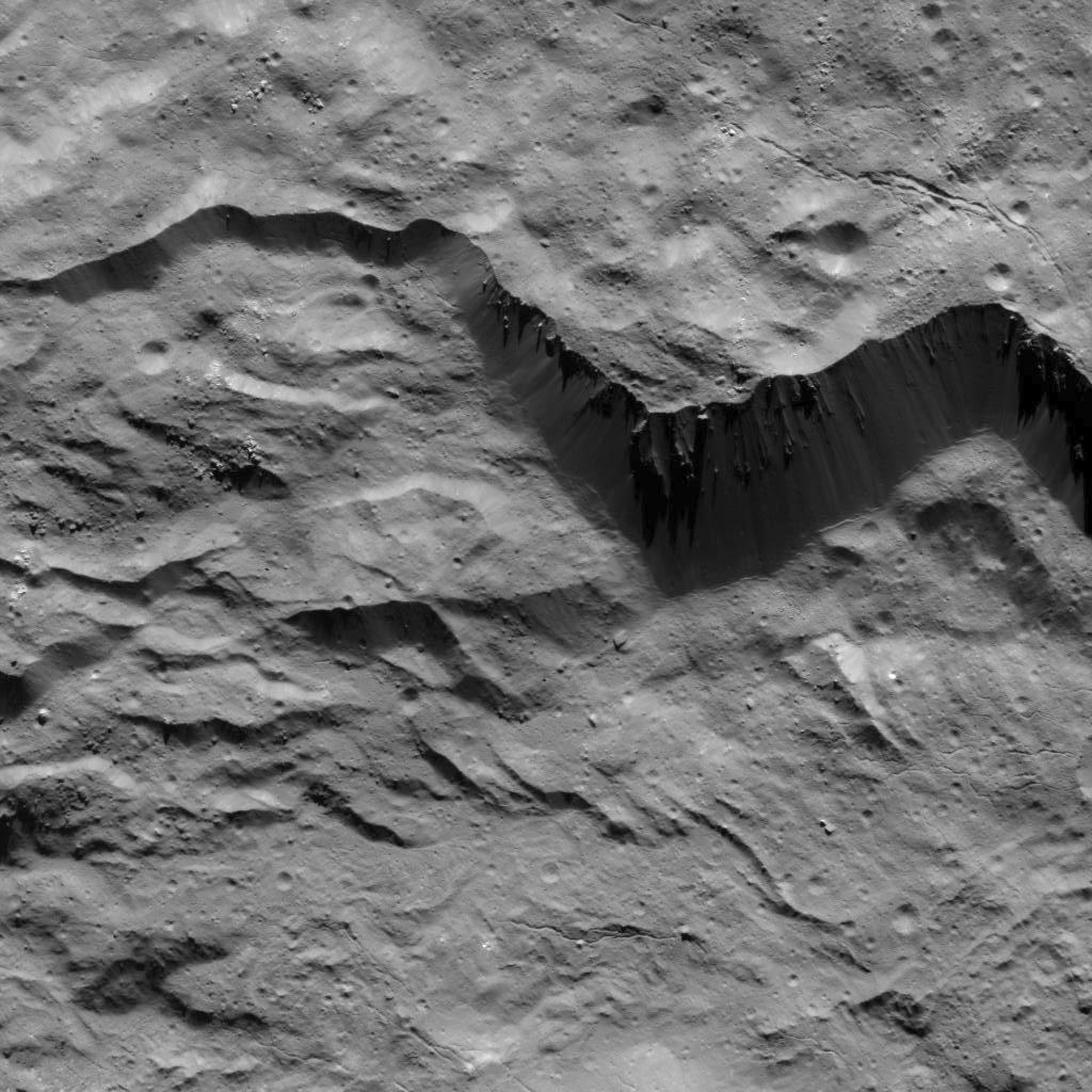 PIA22763: Mass Wasting Features Along Occator Crater's Rim