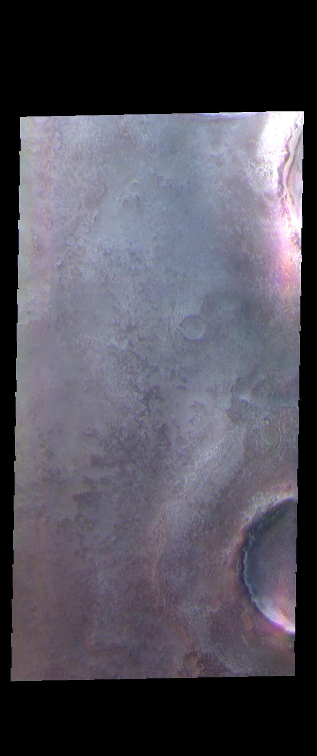 PIA22778: Northern Craters - False Color