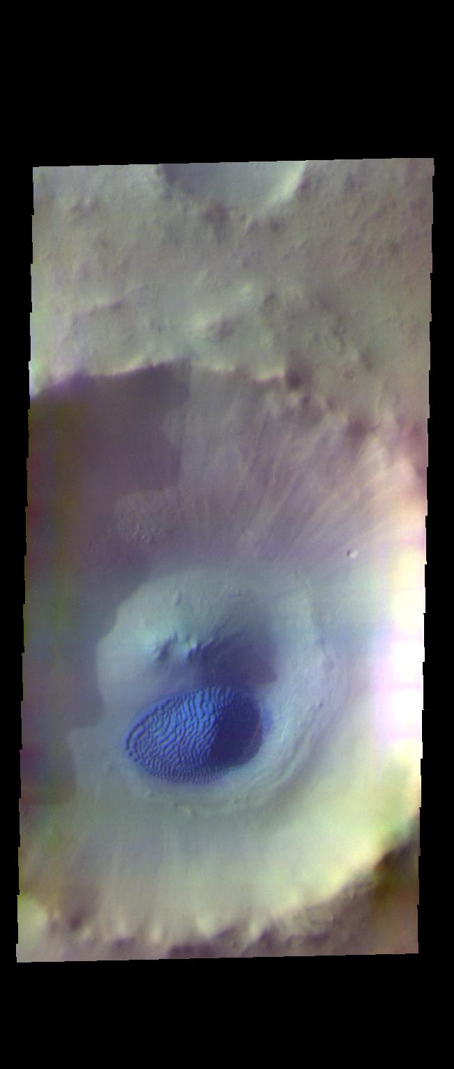 PIA23221: Crater Dunes - False Color