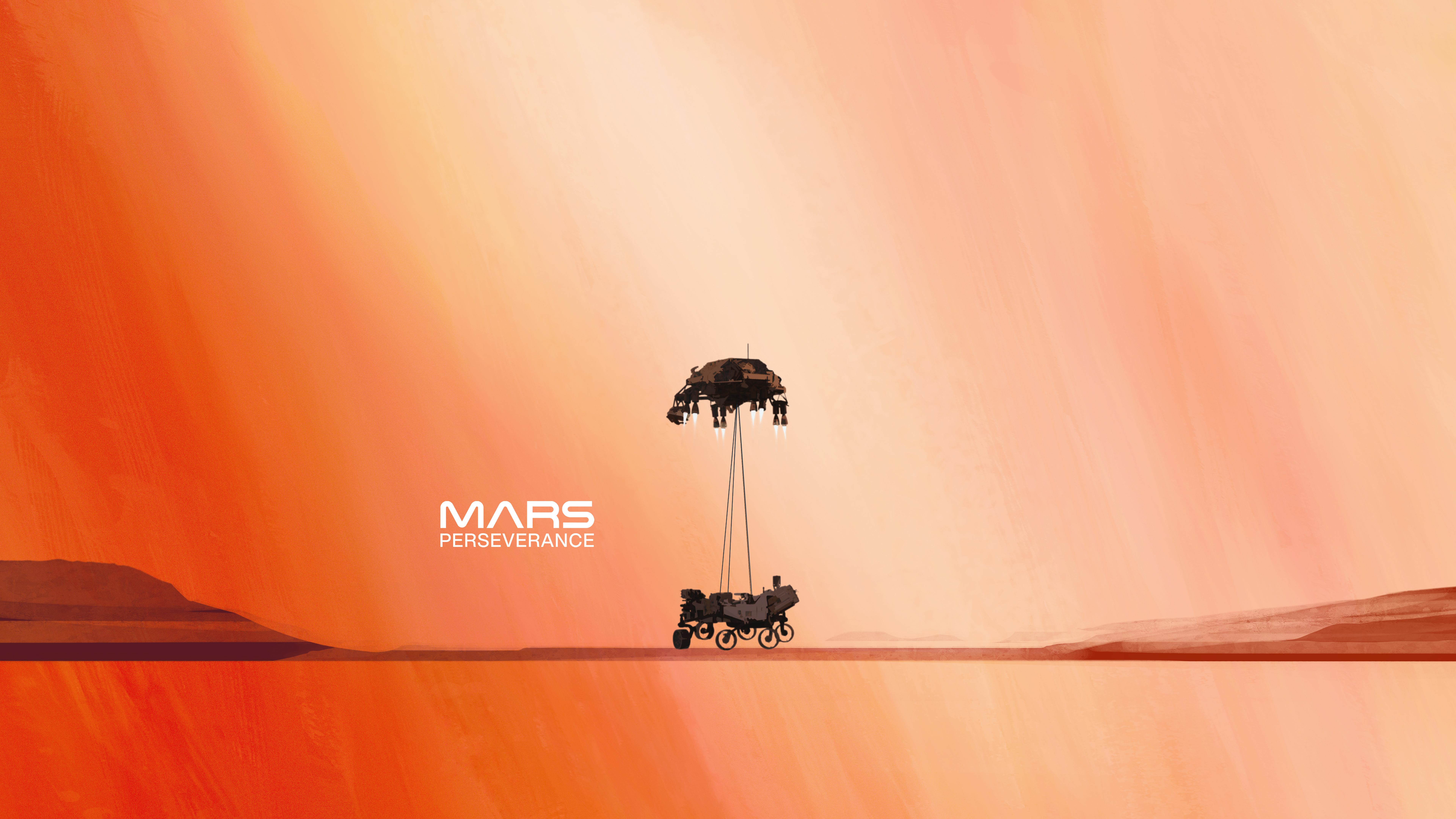 PIA24342: Perseverance Rover Touchdown (Illustration)