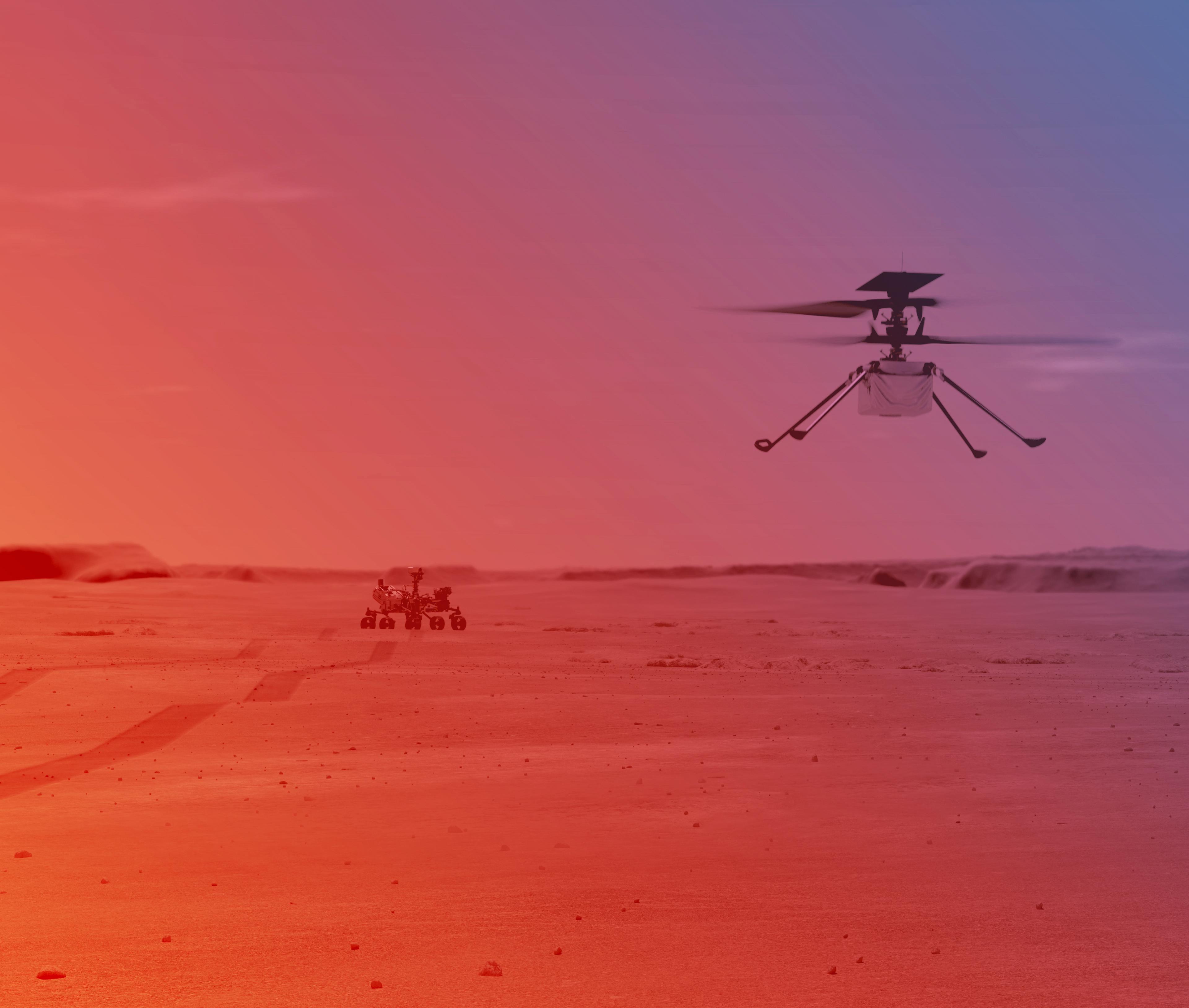 PIA24466: Ingenuity Helicopter on Mars (Illustration)