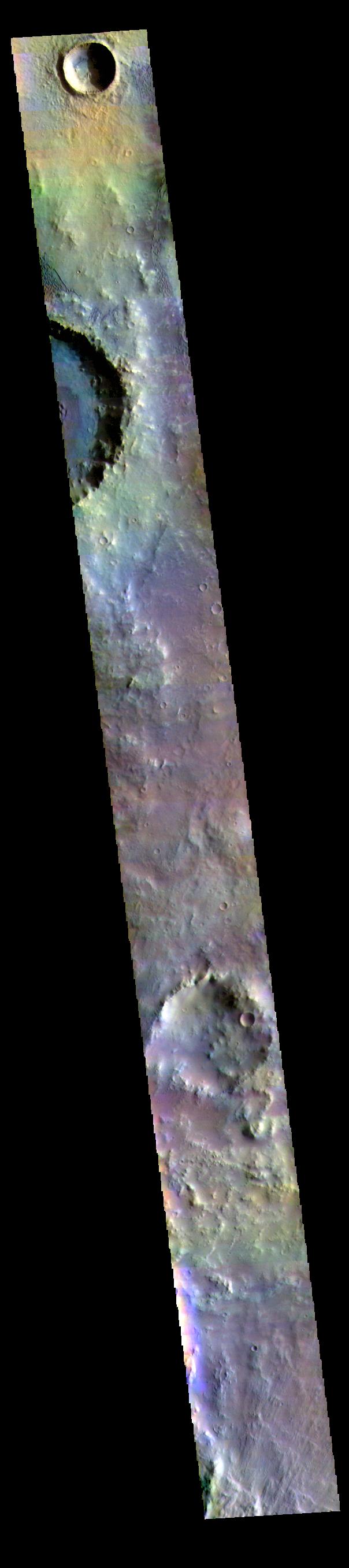 PIA24517: Herschel Crater - False Color