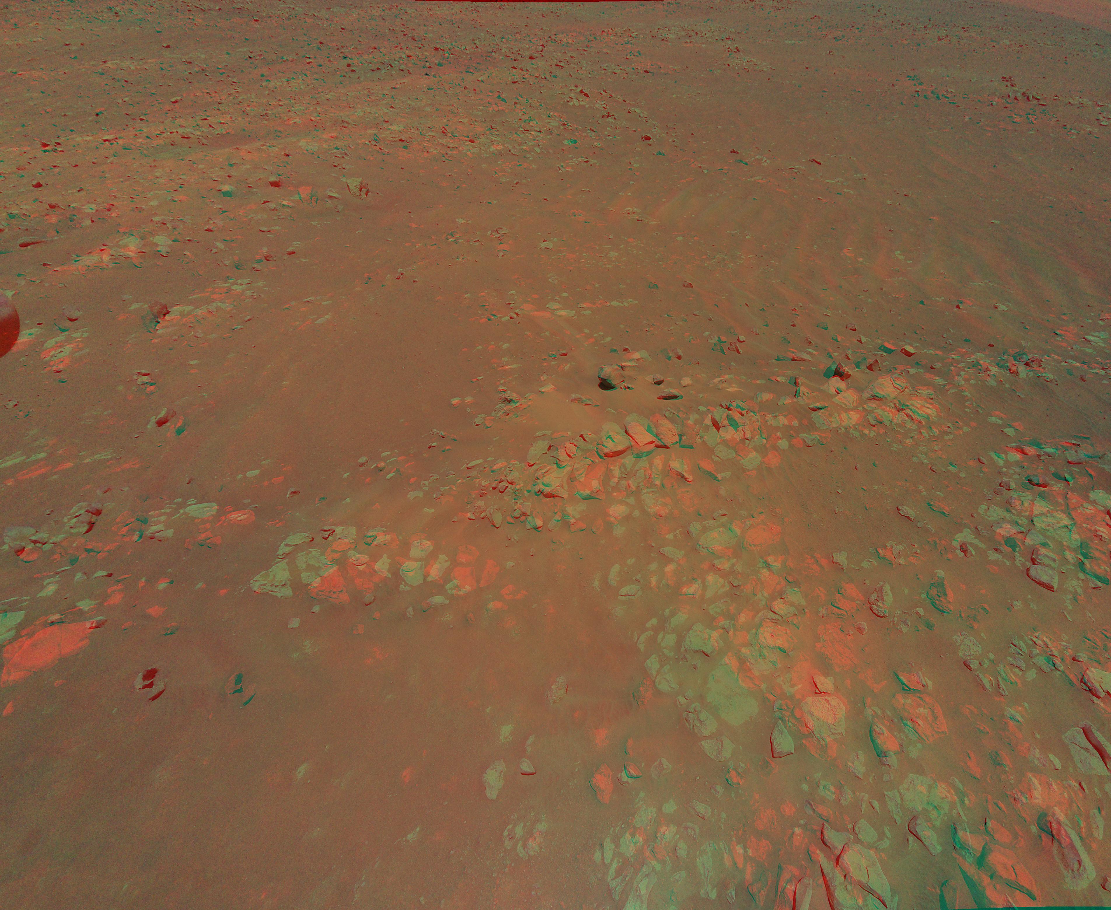 PIA24688: Jezero Crater's Raised Ridges in 3D
