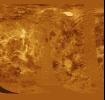 PIA00255: Venus - Simple Cylindrical Map of Surface (Western Half)