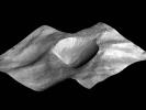 PIA15496: Perspective View of Layered Young Crater